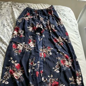 long floral shorts/skirt